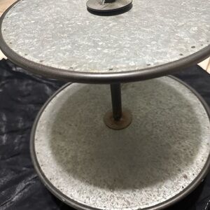 Two-Tiered Metal Stand